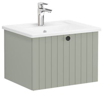 Vitra Root Groove Washbasin Unit with drawer, 60cm Matt Retro Green
