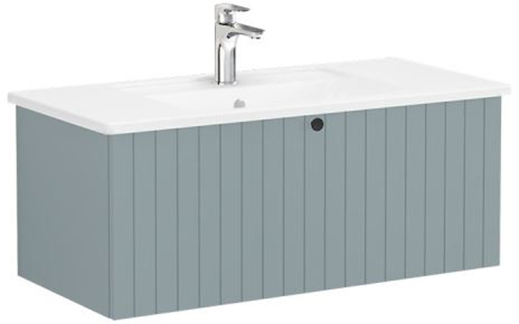 Vitra Root Groove Washbasin Unit 100cm Matt Fjord Green