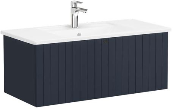Vitra Root Groove Washbasin Unit 100cm Matt Dark Blue