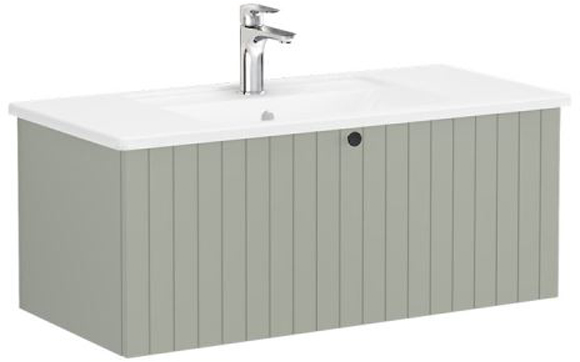 Vitra Root Groove Washbasin Unit 100cm Matt Retro Green