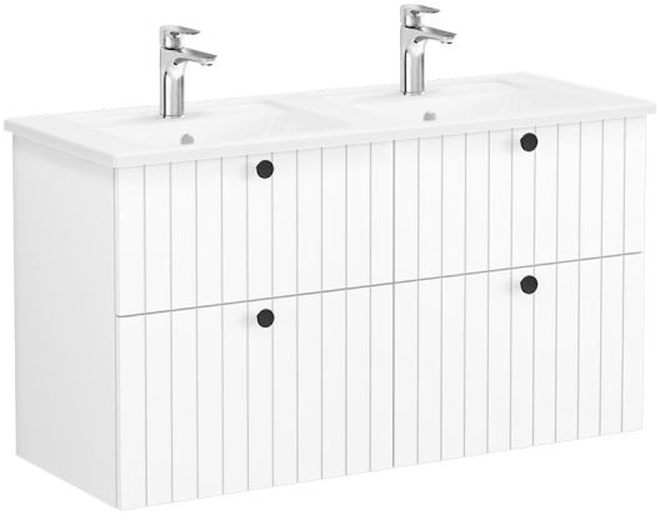 Vitra Root Groove Washbasin Unit 120cm Matt White