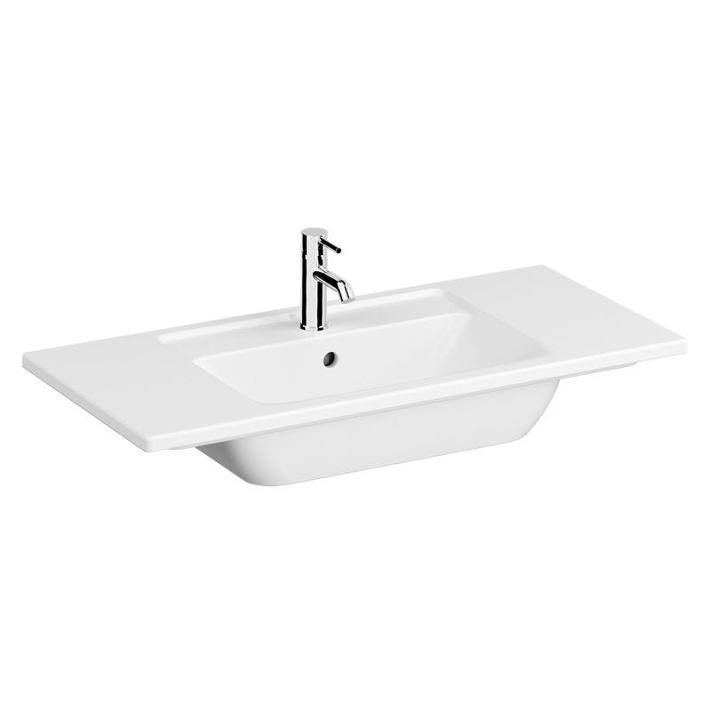 Integra Vanity Washbasin With Tap Hole, With Overflow Hole, 100 cm, White