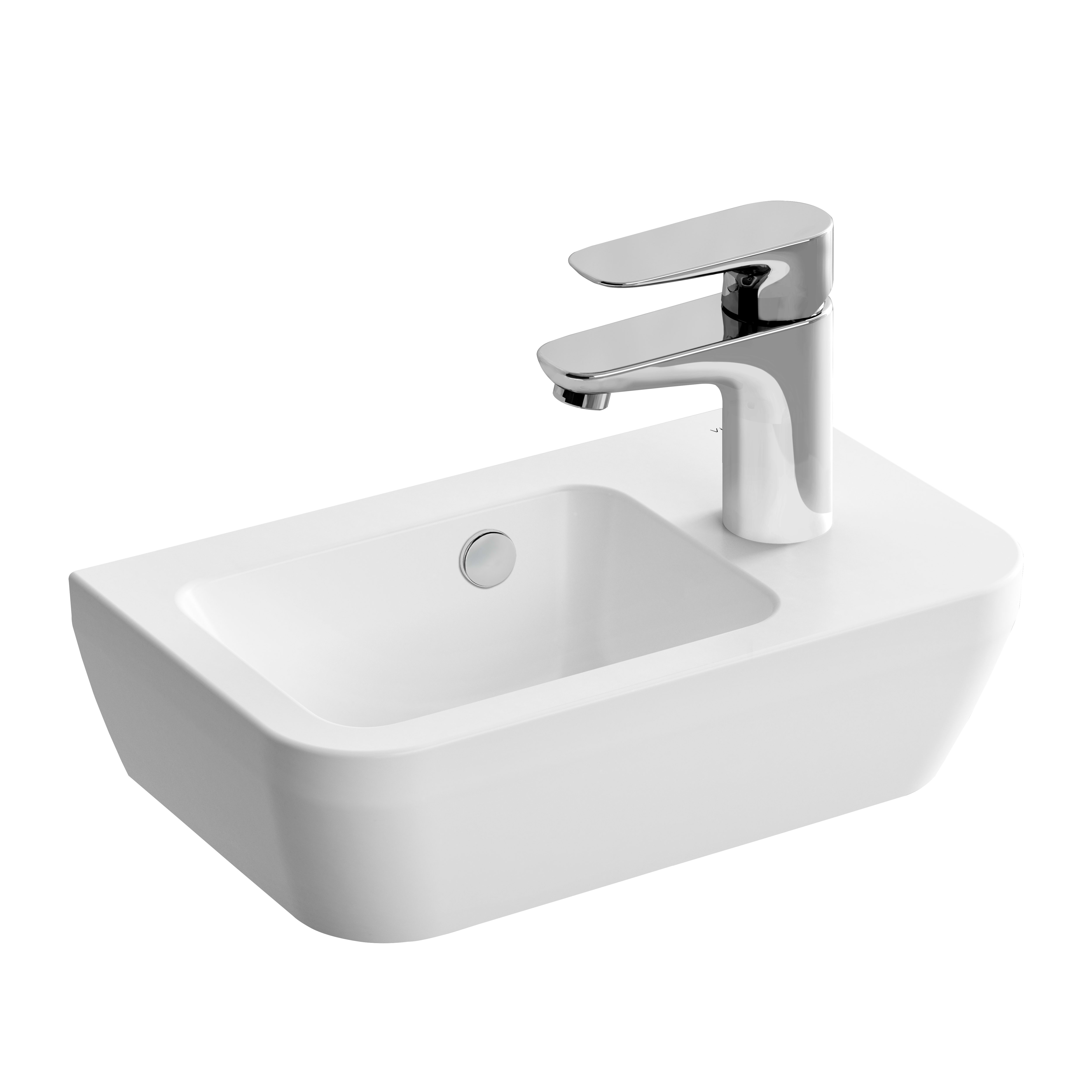 Integra Compact Washbasin - 37cm - White