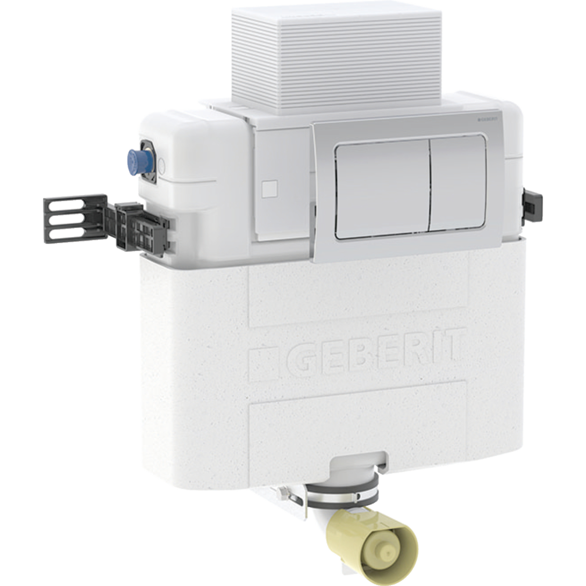 Geberit Alpha 82cmH Concealed Cistern, plus Alpha01 Square Flush Plate