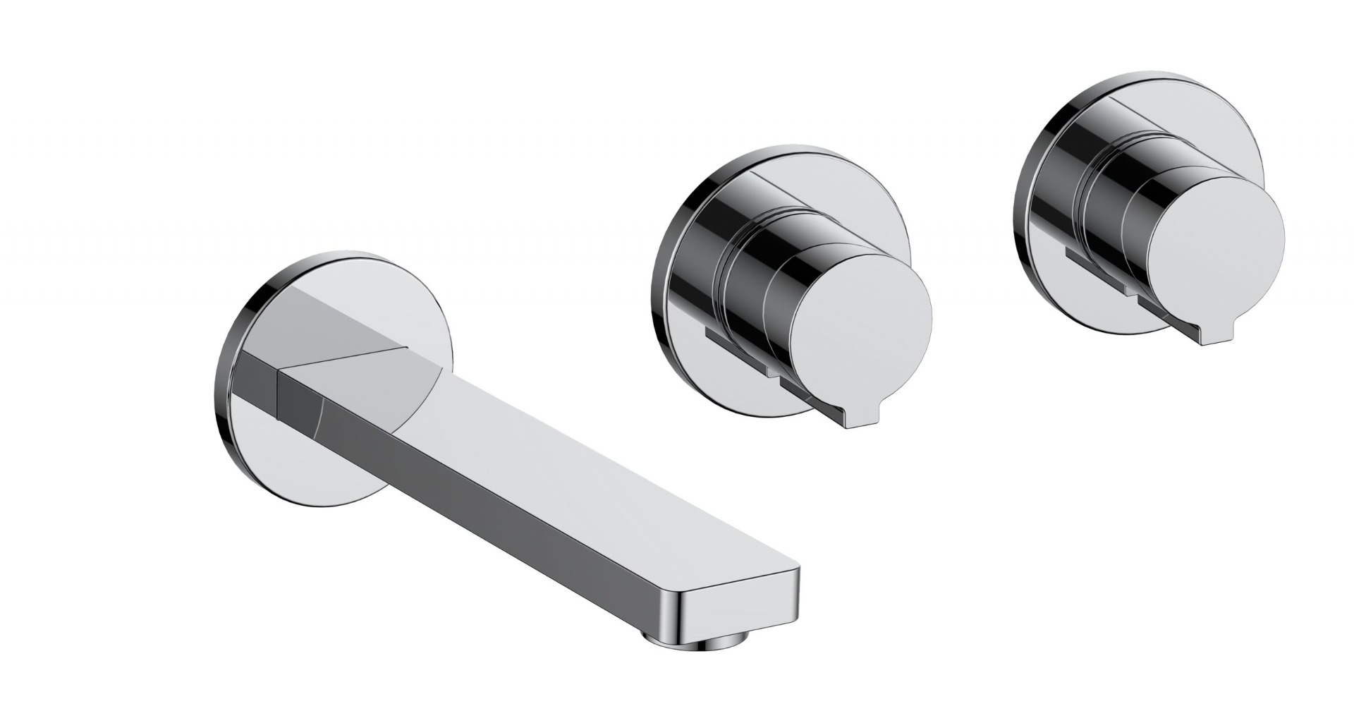 JTP - Hugo 2 Handle Wall Mounted Basin Mixer HP1