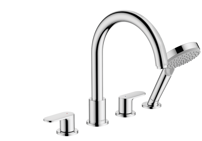 Vernis blend 4 hole rim mounted bath mixer