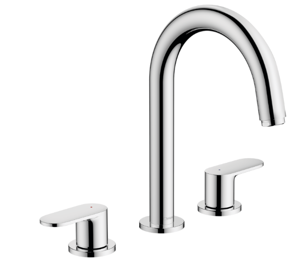 Vernis Blend 3-hole basin mixer with pop-up waste set - Chrome