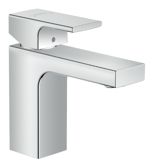 Vernis Shape Single lever basin mixer 100 without waste set - chrome