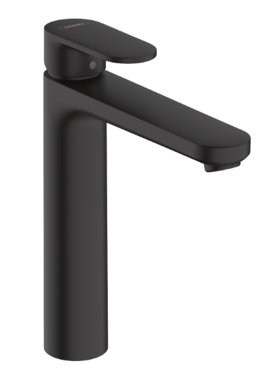 Vernis Blend Single lever basin mixer 190 without waste set - Matt Black