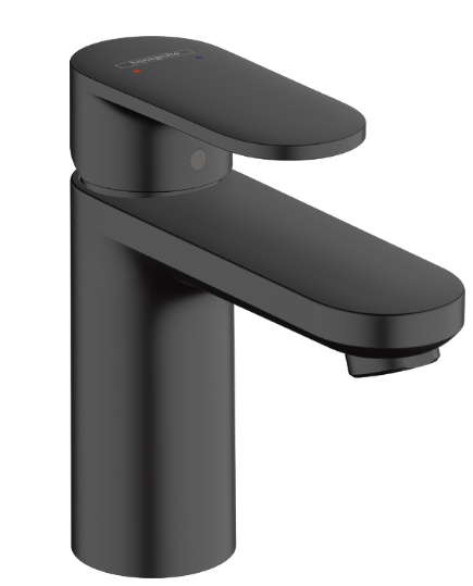 Vernis Blend Single lever basin mixer 100 without waste set - Matt Black