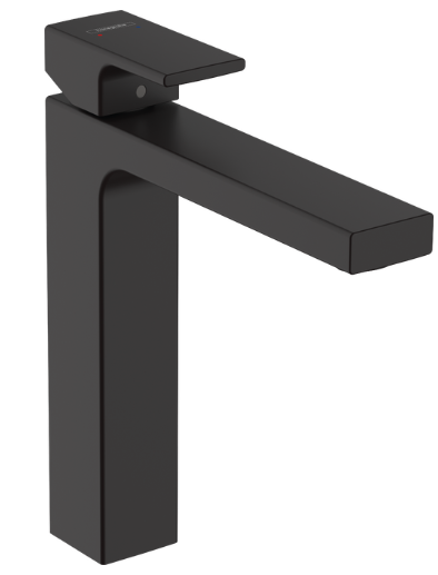 Vernis Shape Single lever basin mixer 190 without waste set - Matt Black