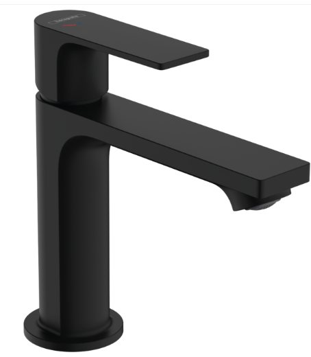 Rebris E Single lever basin mixer 110 CoolStart without waste set - Matt Black