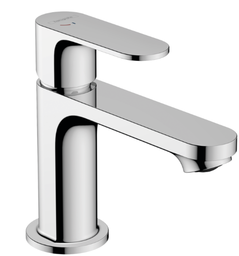 Rebris S Single lever basin mixer 80 CoolStart with pop-up waste set - Chrome
