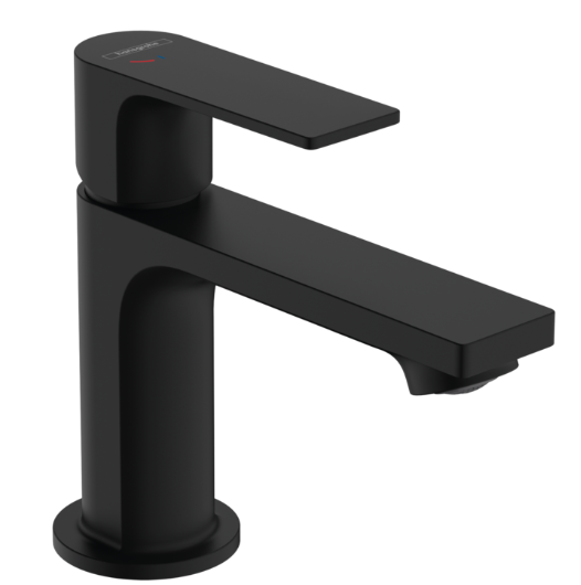 Rebris E Single lever basin mixer 80 CoolStart without waste set - Matt Black