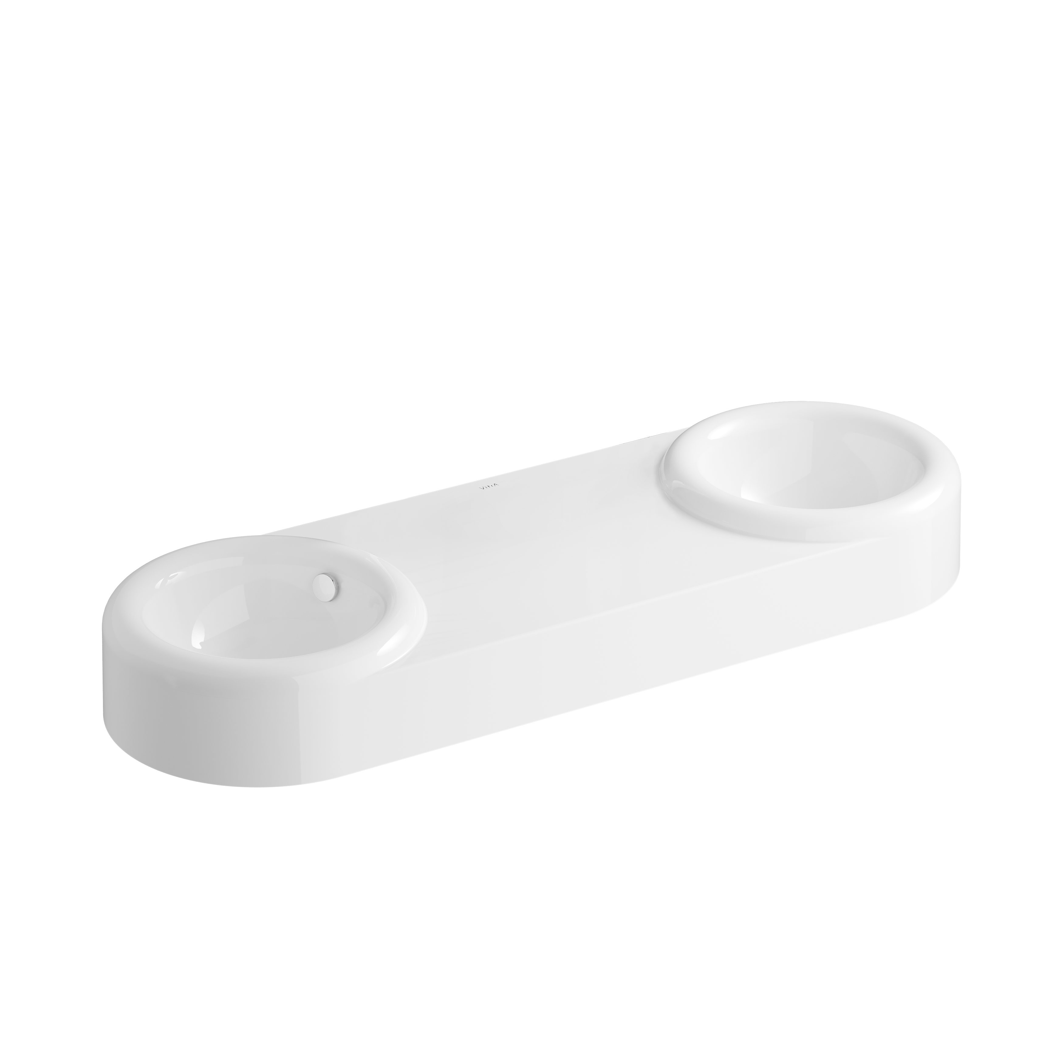 Liquid Double Washbasin - White