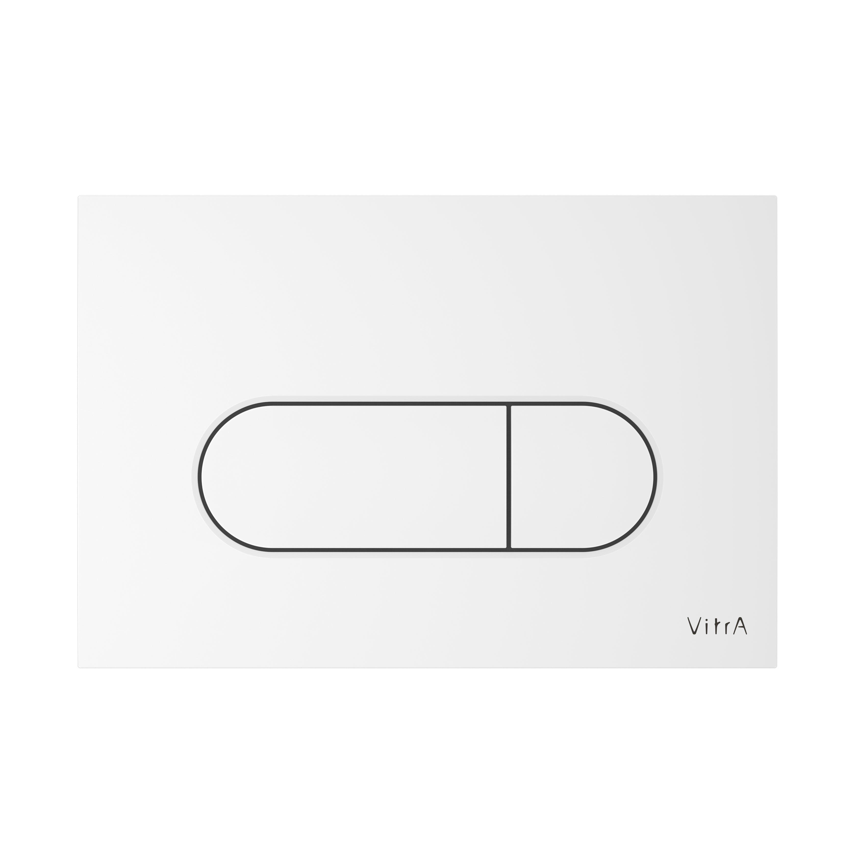 Loop Round Flush Plate - White - Glossy white