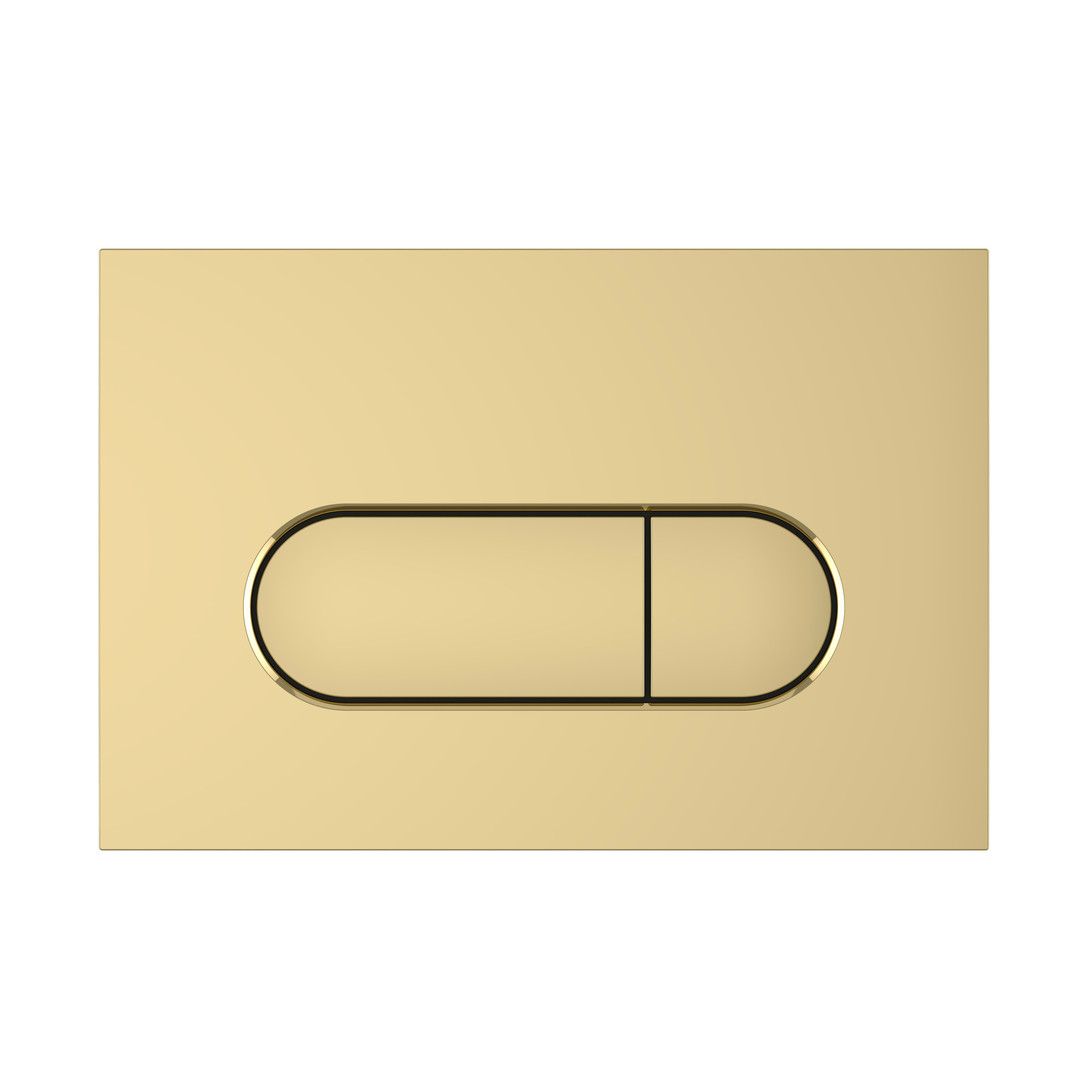 Loop Round Flush Plate - Soft Gold - Gloss Gold
