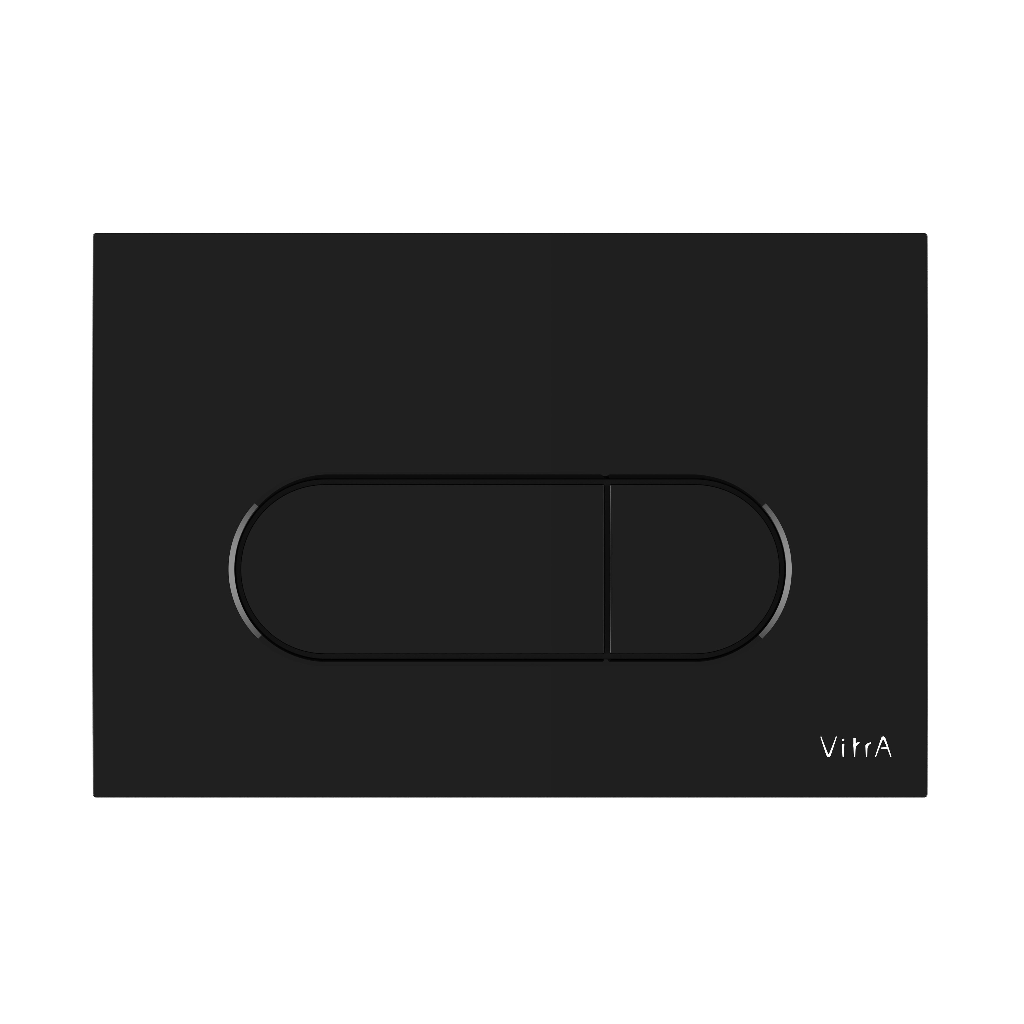 Loop Round Flush Plate - Glossy Black - Gloss Black
