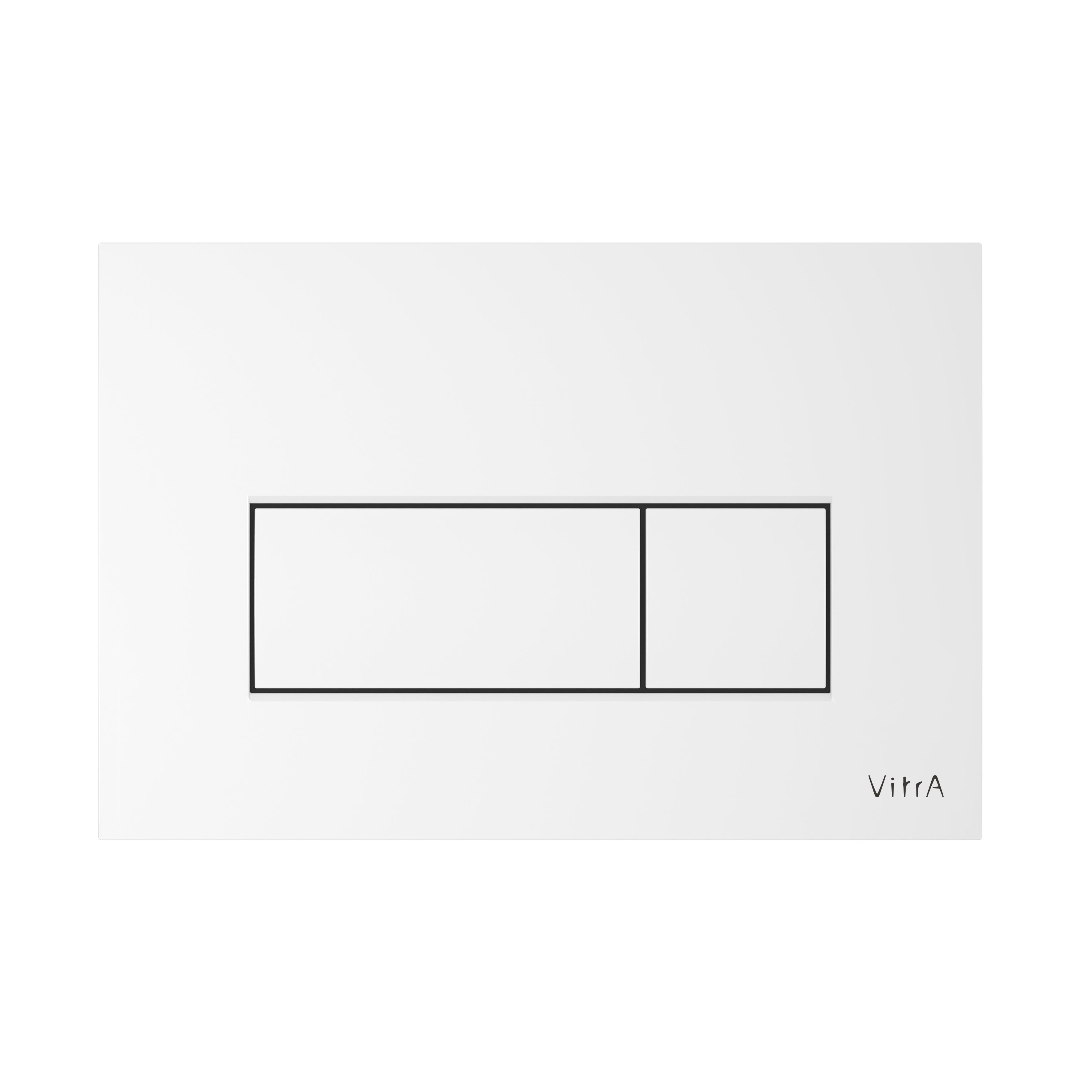Loop Square Flush Plate - White - Glossy white