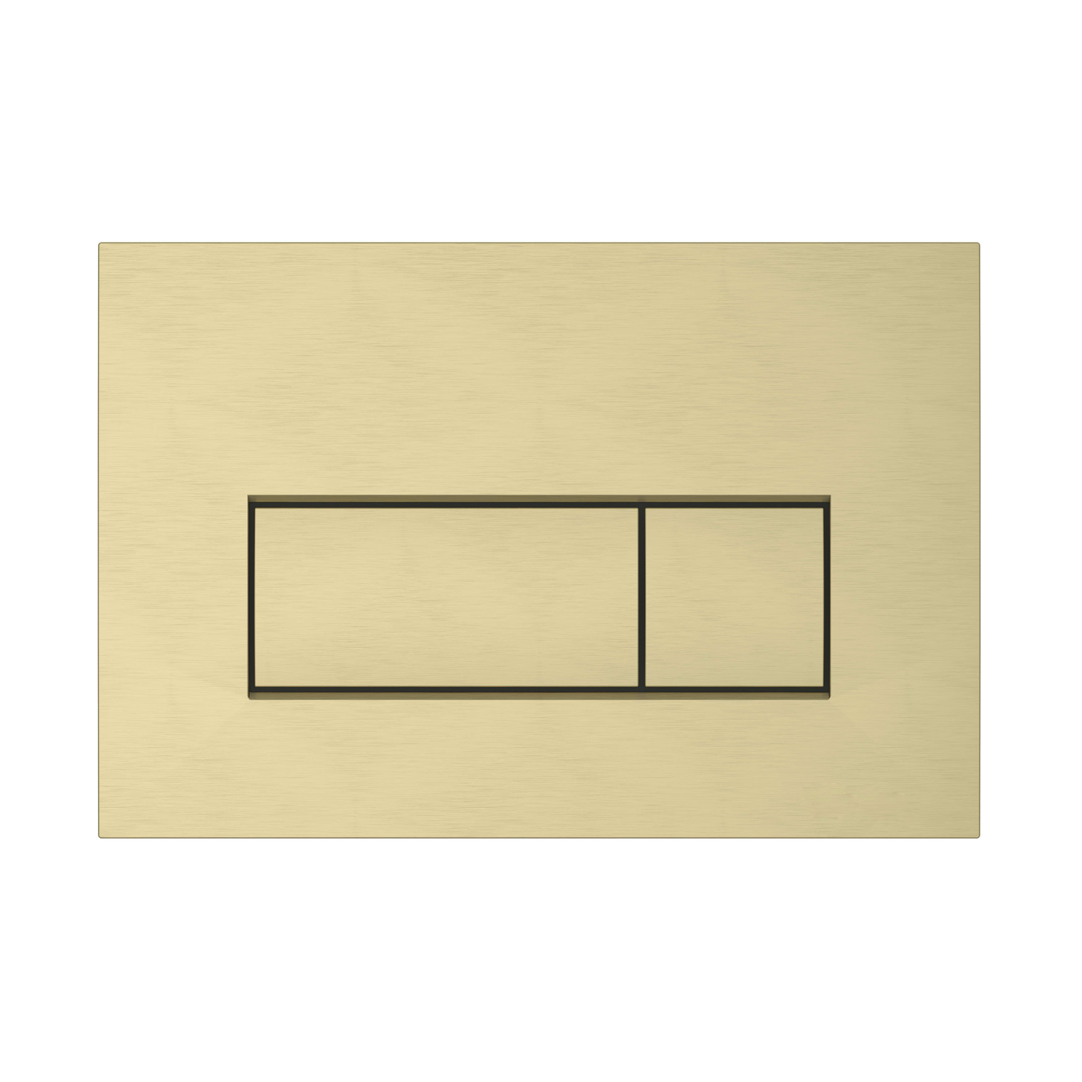 Loop Square Flush Plate - Brushed Brass - Brushed Gold