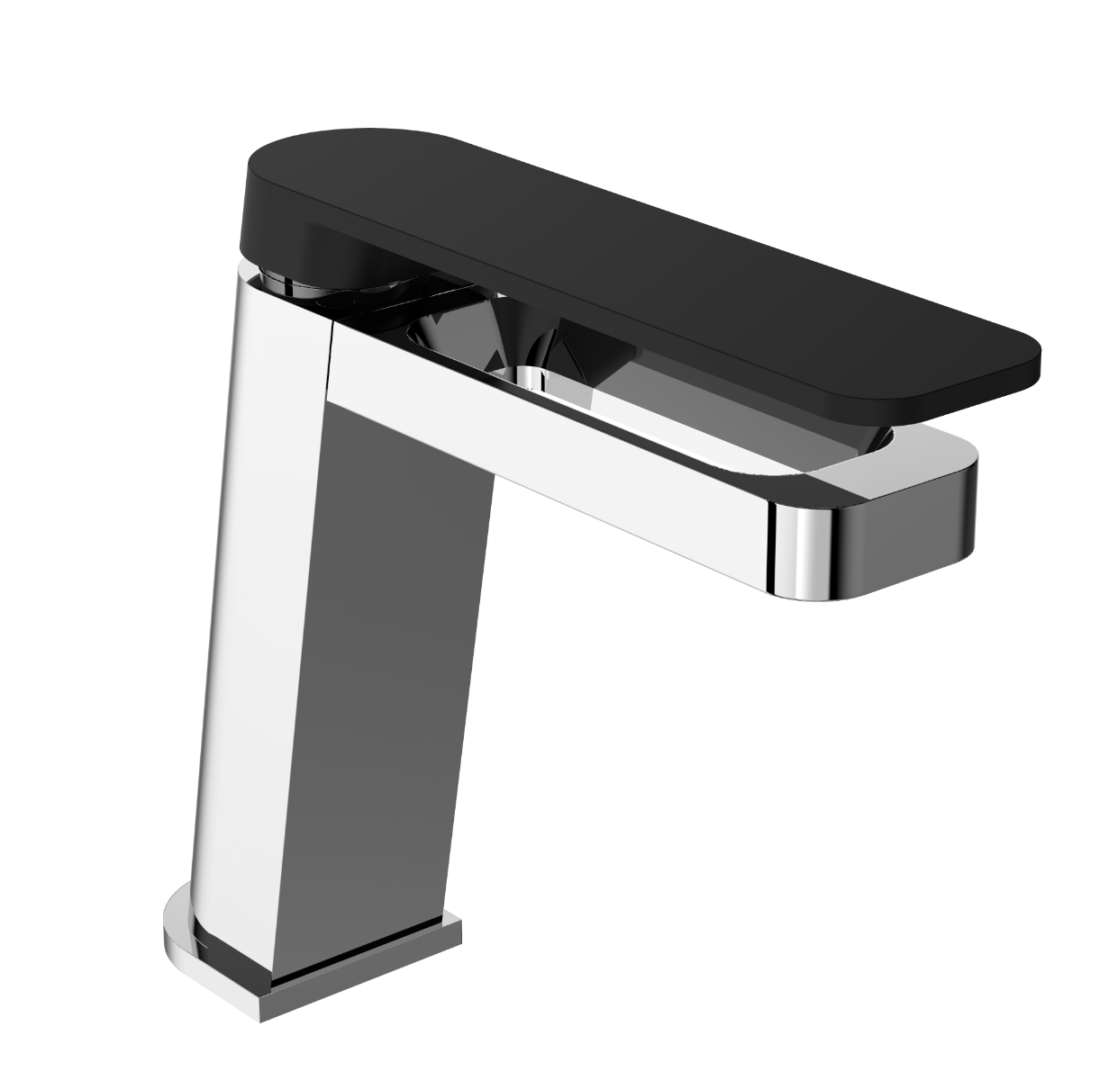 JTP -AXEL Single Lever Basin Mixer. Matt Black Handle