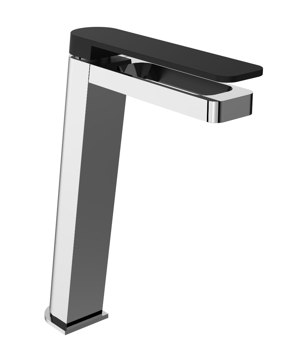 JTP - AXEL Single Lever Tall Basin Mixer, Matt Black Handle