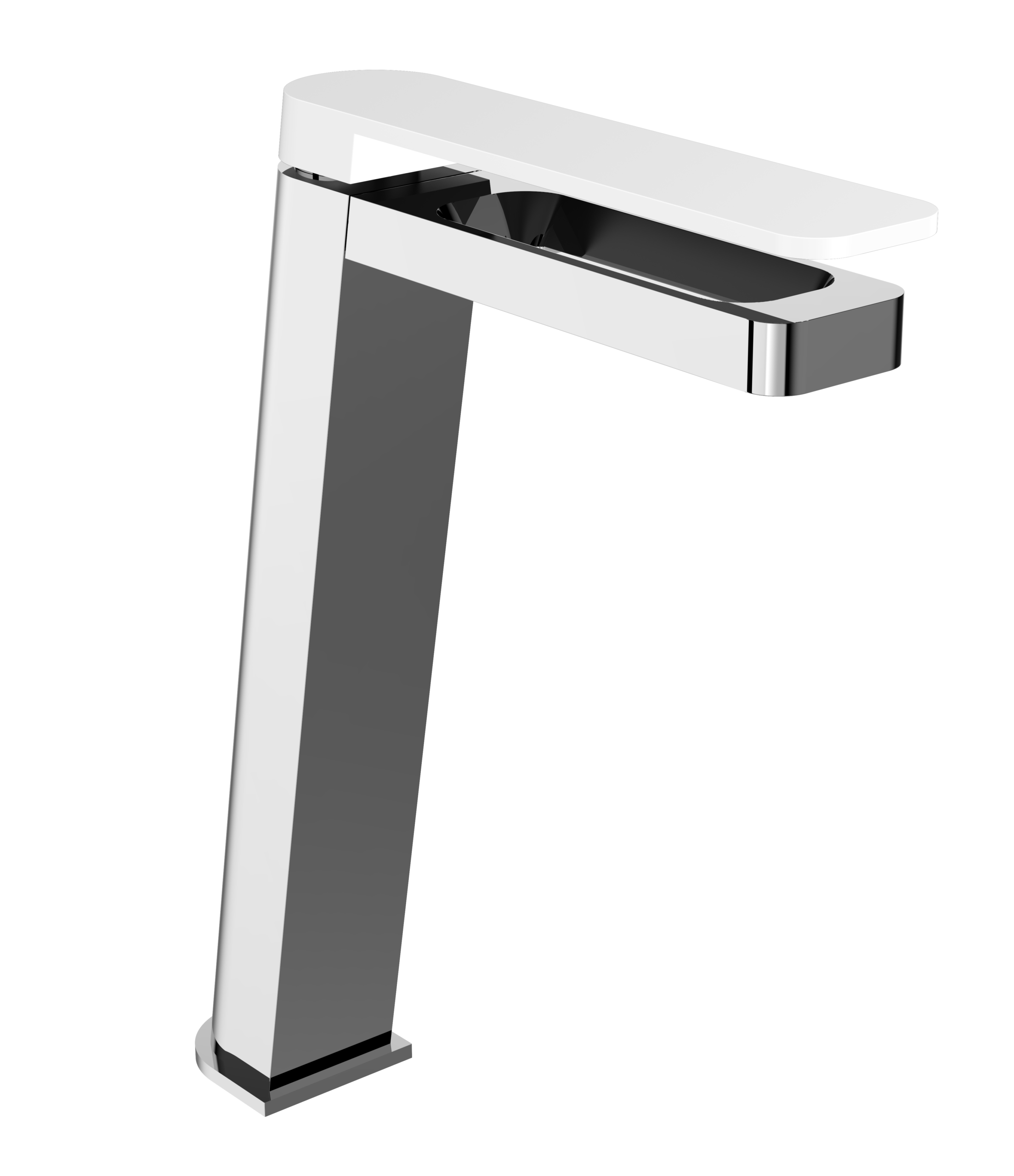 JTP - AXEL Single Lever Tall Basin Mixer, Matt White Handle