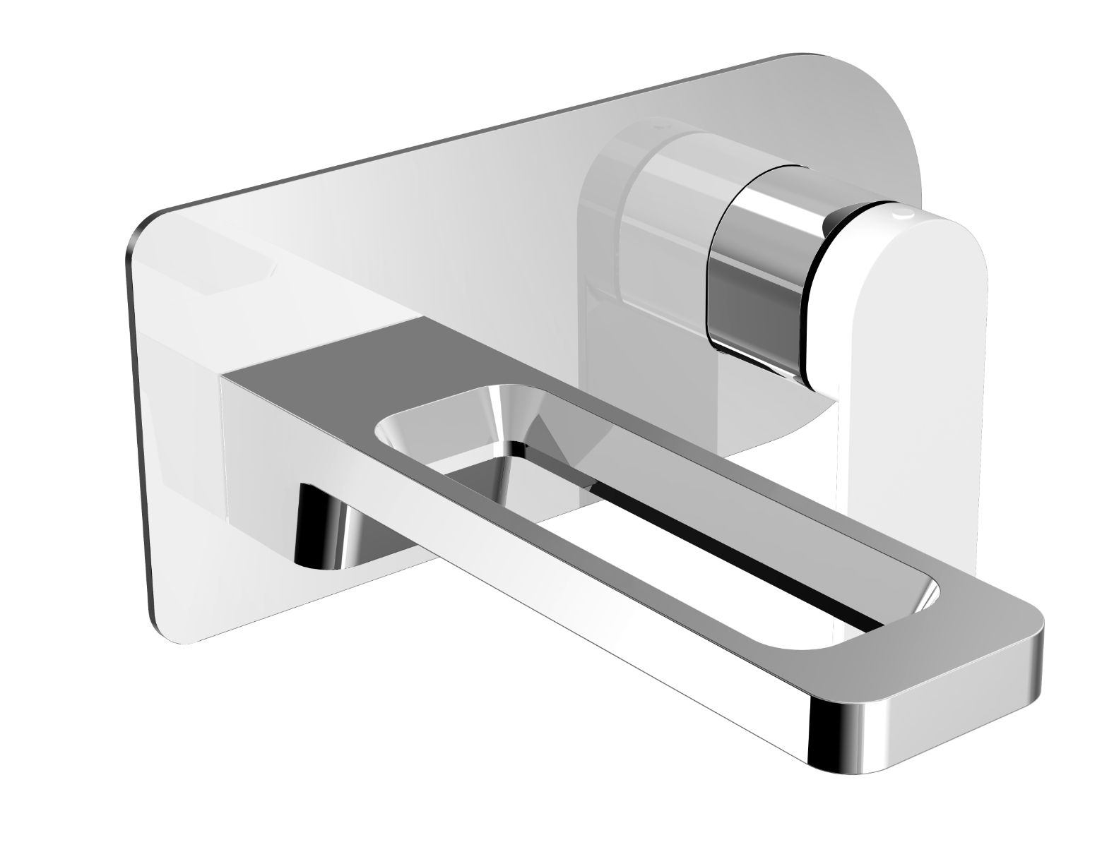 JTP -AXEL Single Lever Wall Mounted Basin Mixer, Matt White Handle