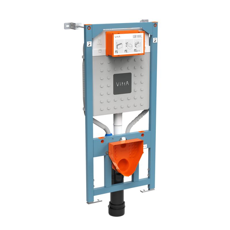 V12 Concealed Cistern WC Frame for wall-hung WC pans, 12 cm Drywall Application,Wall and floor fixation, Adjusted to 3/6 Lt