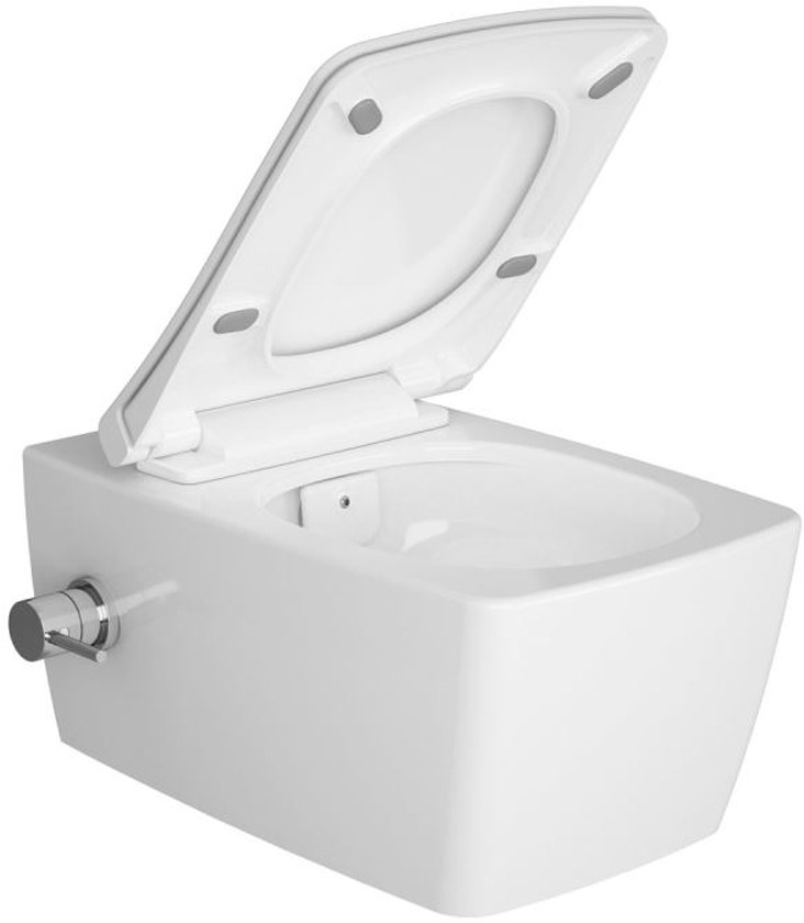 VitrA M-Line Aquacare Wall Hung Pan & Seat (integrated thermostatic mixer valve & controller)