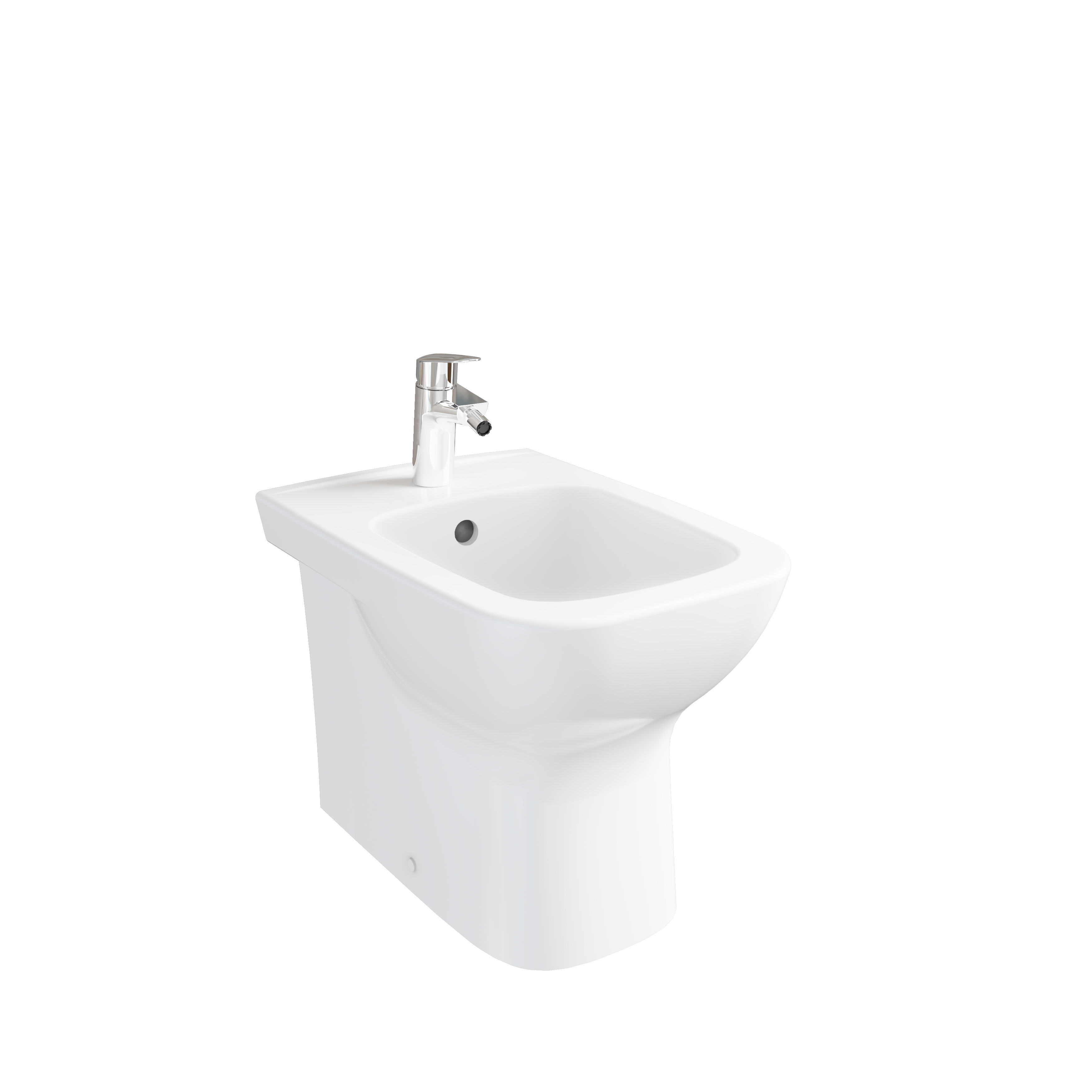 S20 Square Floor-Standing Bidet, 52cm - White