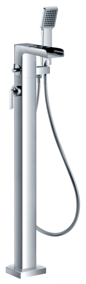 Cascata Floor Mounted Bath Shower Mixer with Kit