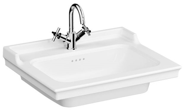 Valarte Vanity Washbasin 1 Tap Hole 65 cm, White