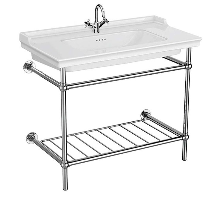 Valarte Vanity Washbasin 100 cm, White-1th