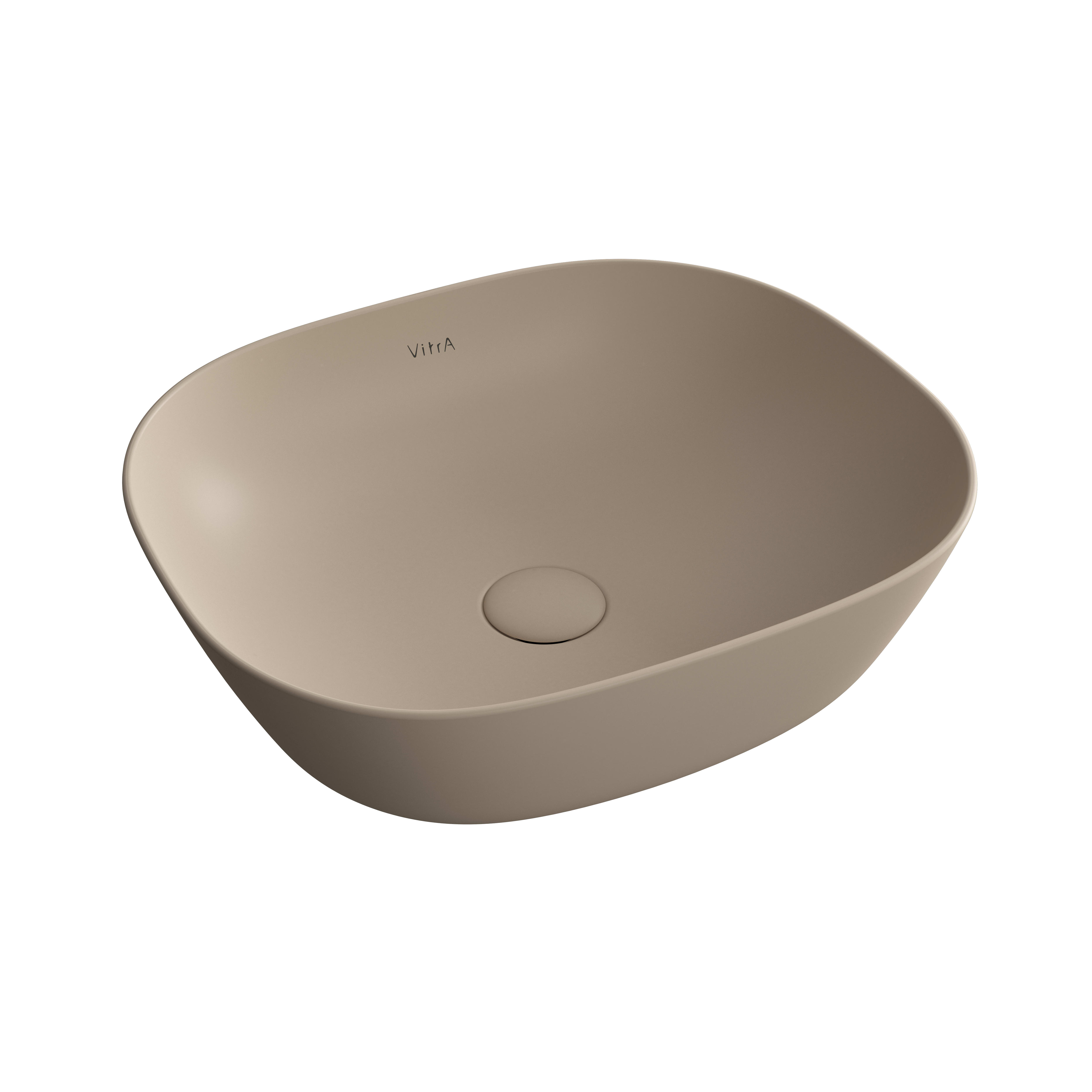 Plural Square Low Countertop Bowl - Matt Clay Beige