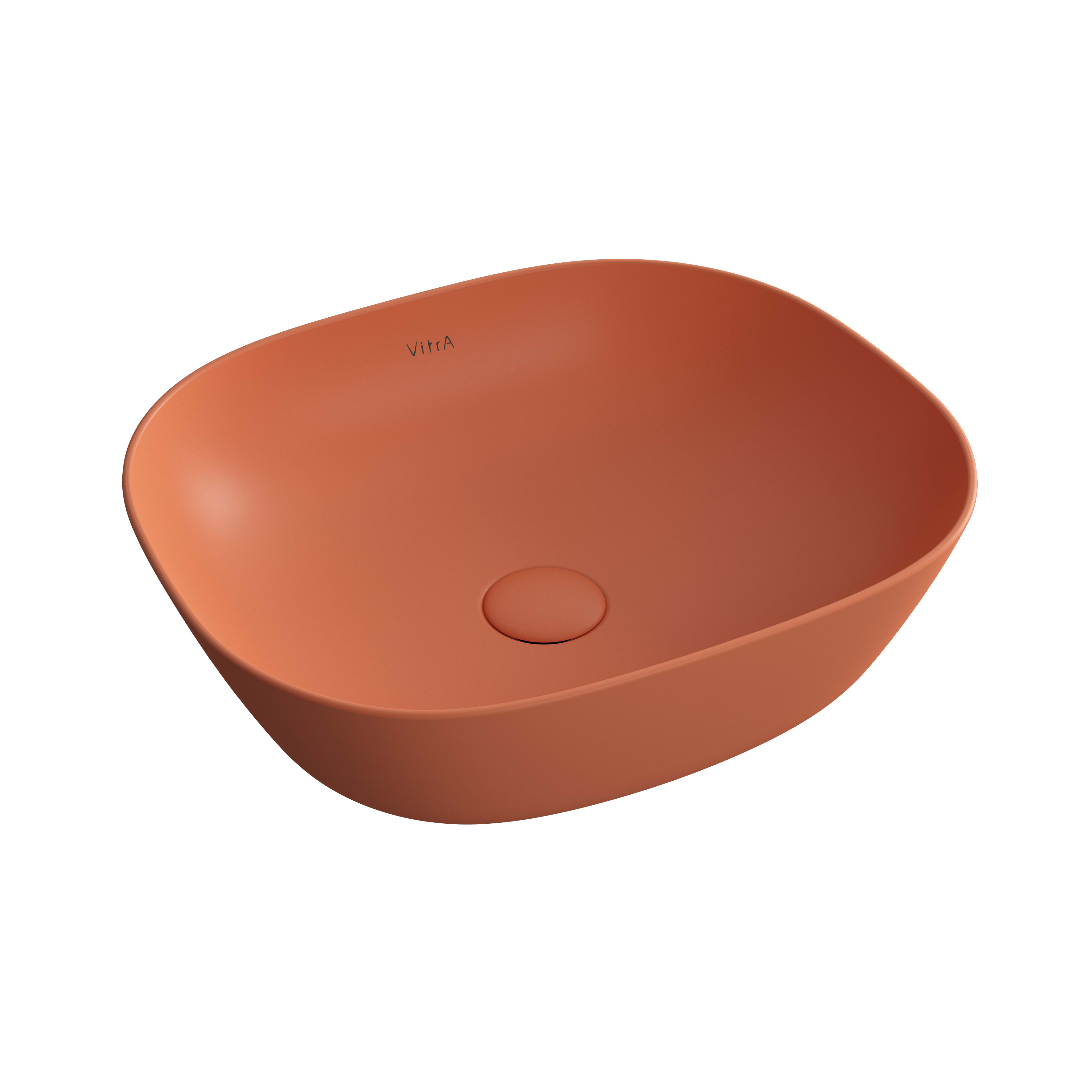 Plural Square Low Countertop Bowl - Matt Terra Rosa