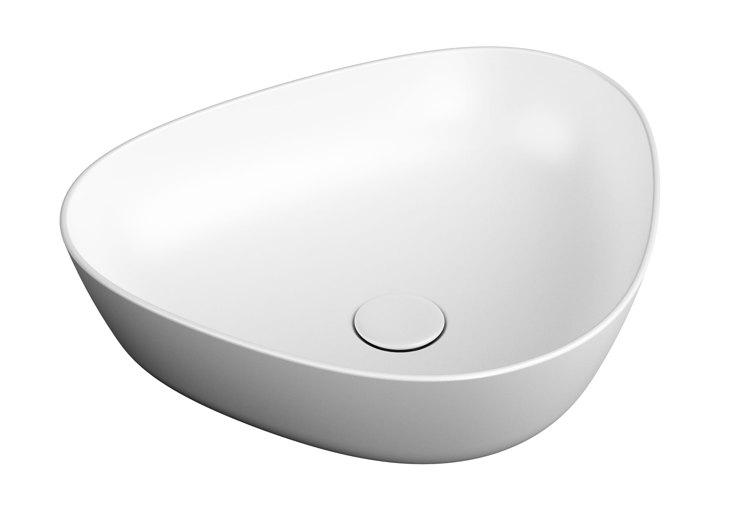Plural Triangular Countertop Bowl - Matt white