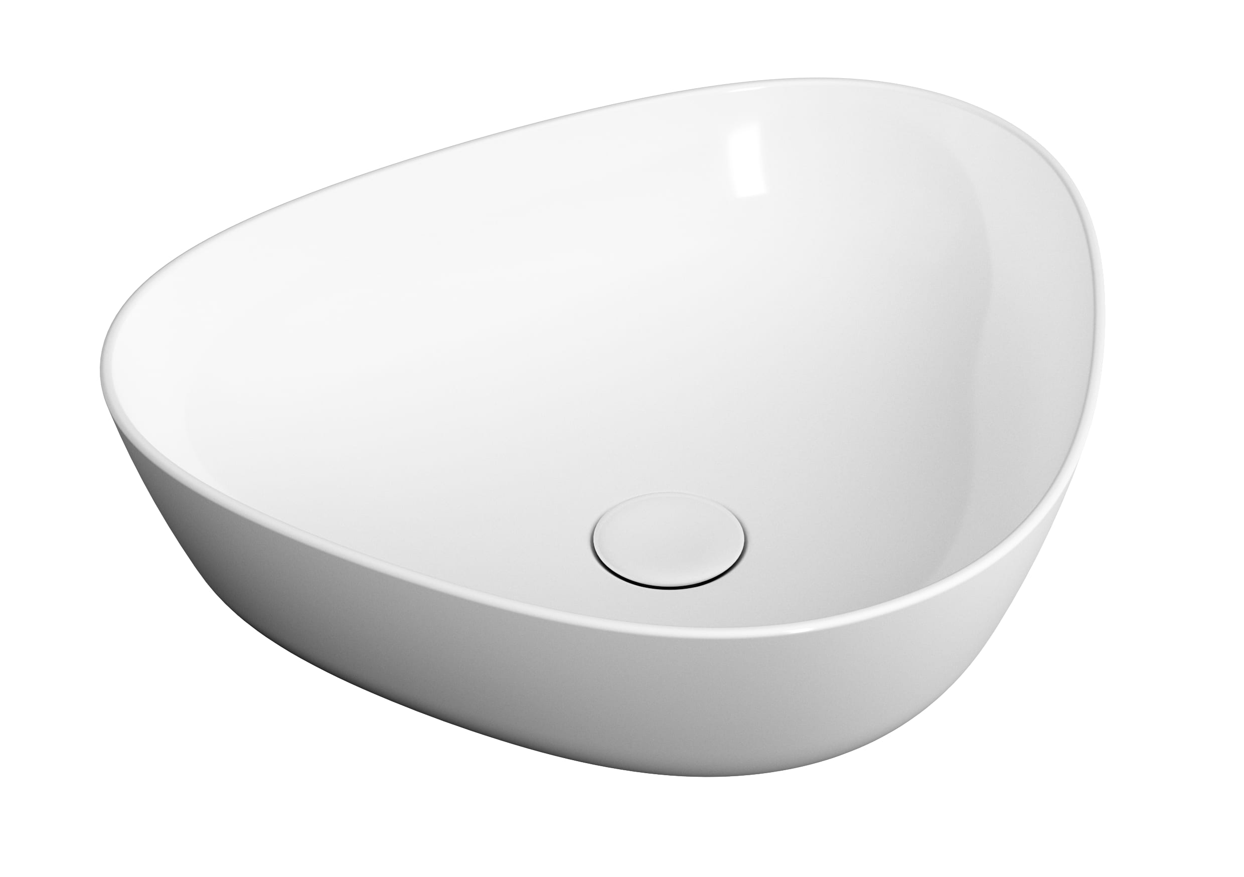 Plural Triangular Countertop Bowl - White