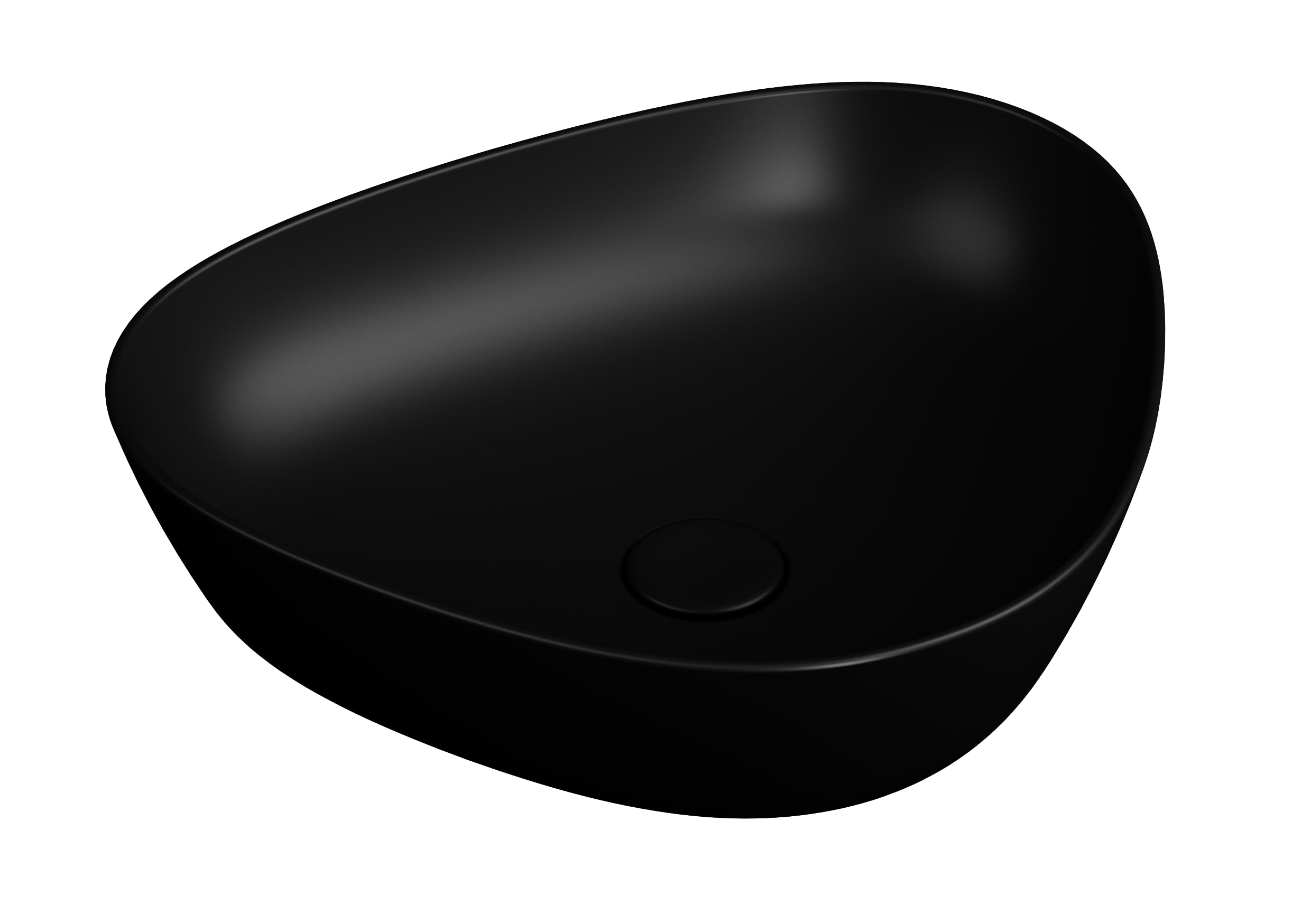 Plural Triangular Countertop Bowl - Matt Black