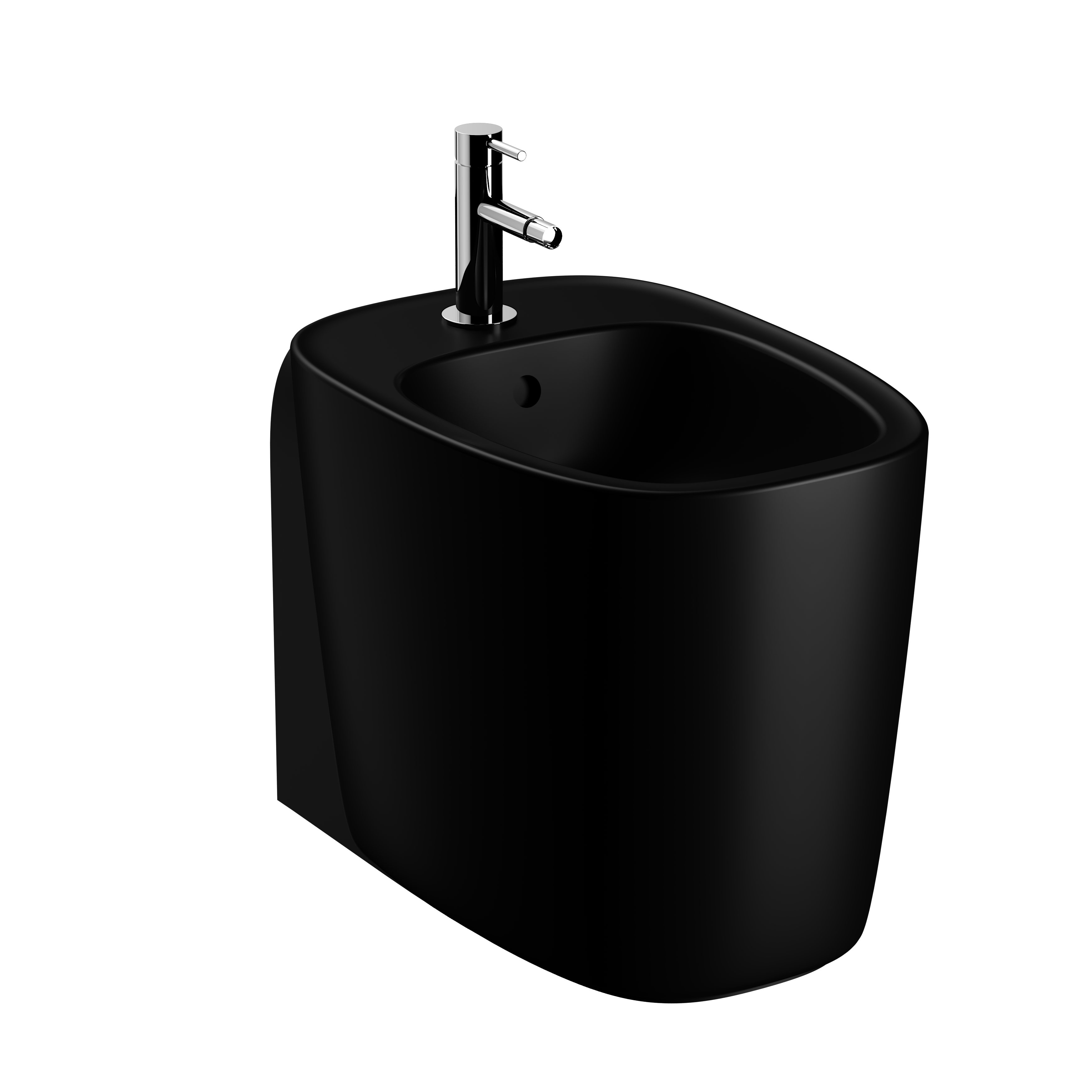 Plural Floor-Standing Bidet - Matt Black