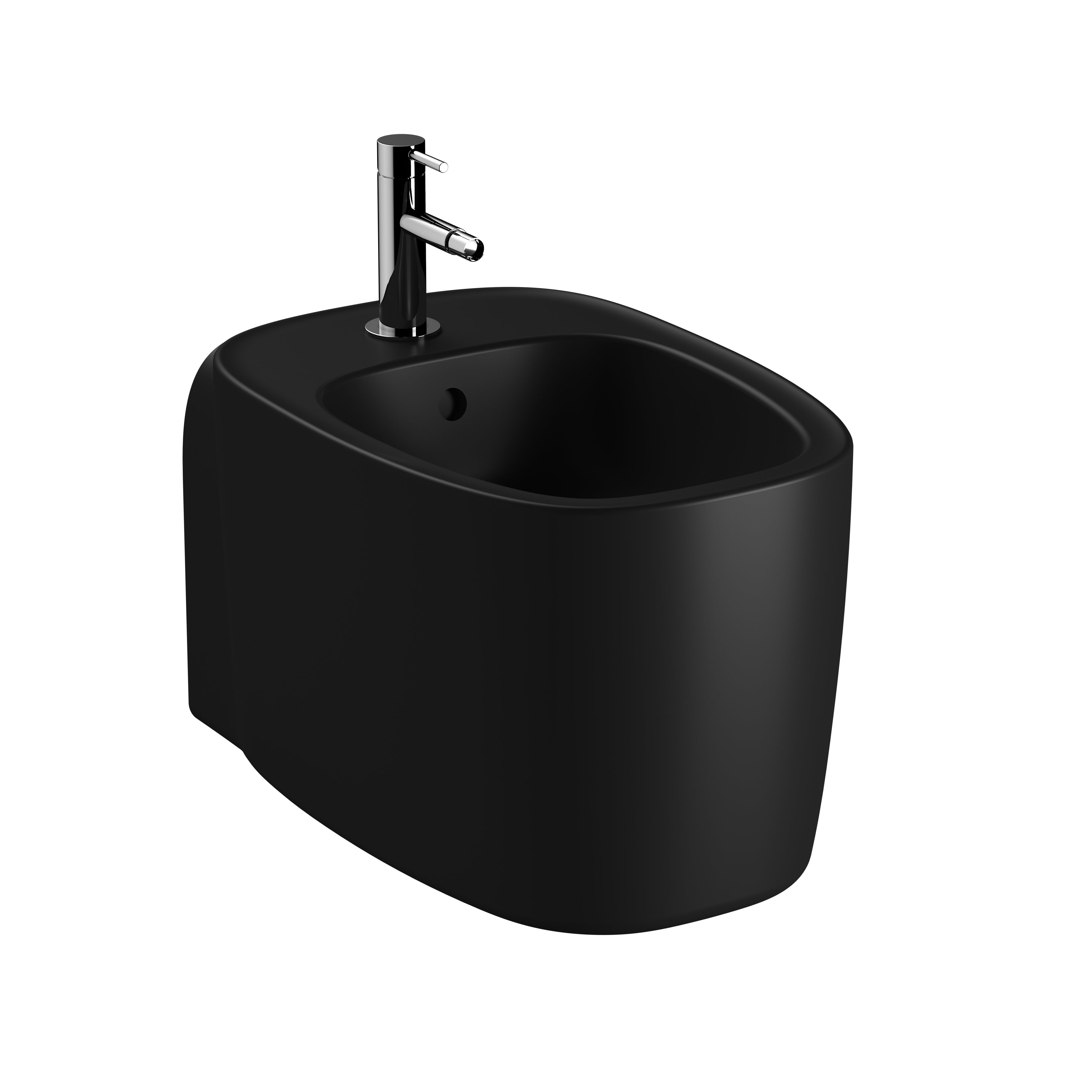 Plural Wall-Hung Bidet - Matt Black