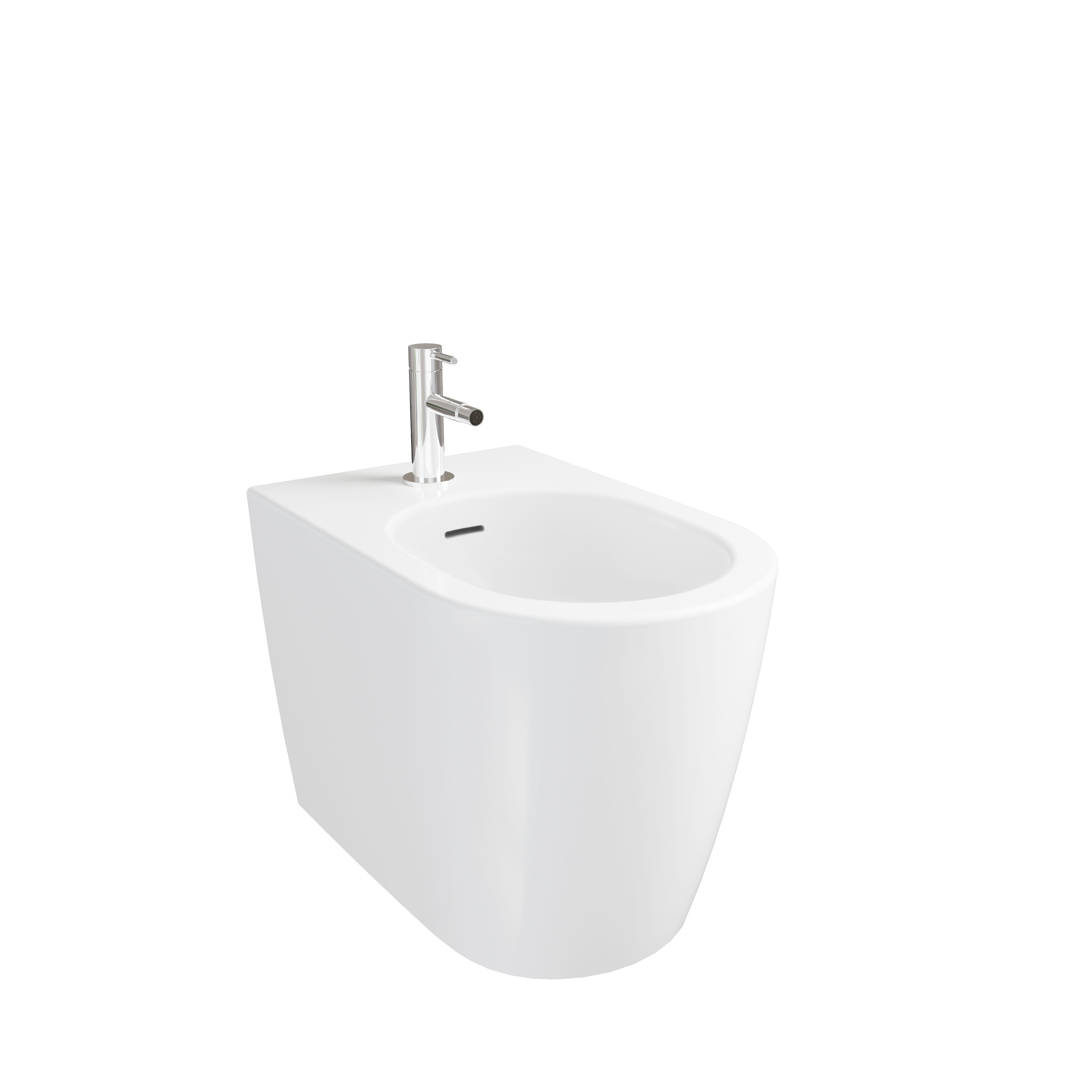 M-Line Round Back-to-Wall Bidet - White