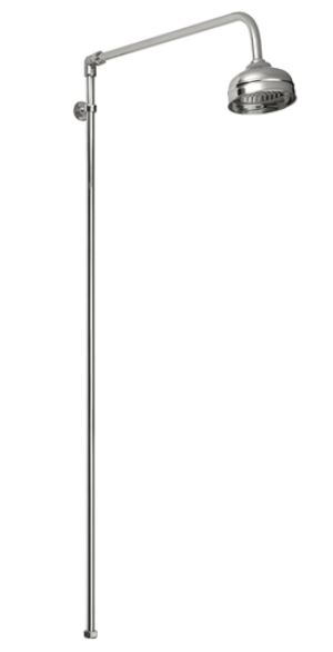 PLAIN RIGID RISER KIT WITH 5" APRON HEAD - CHROME