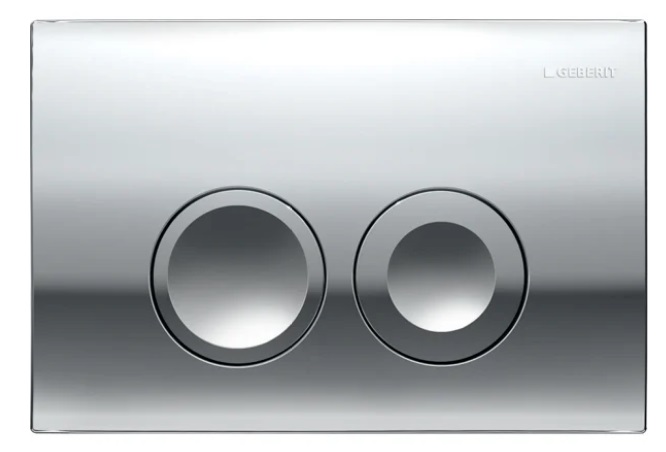Geberit Delta25 flush plate for dual flush - Chrome
