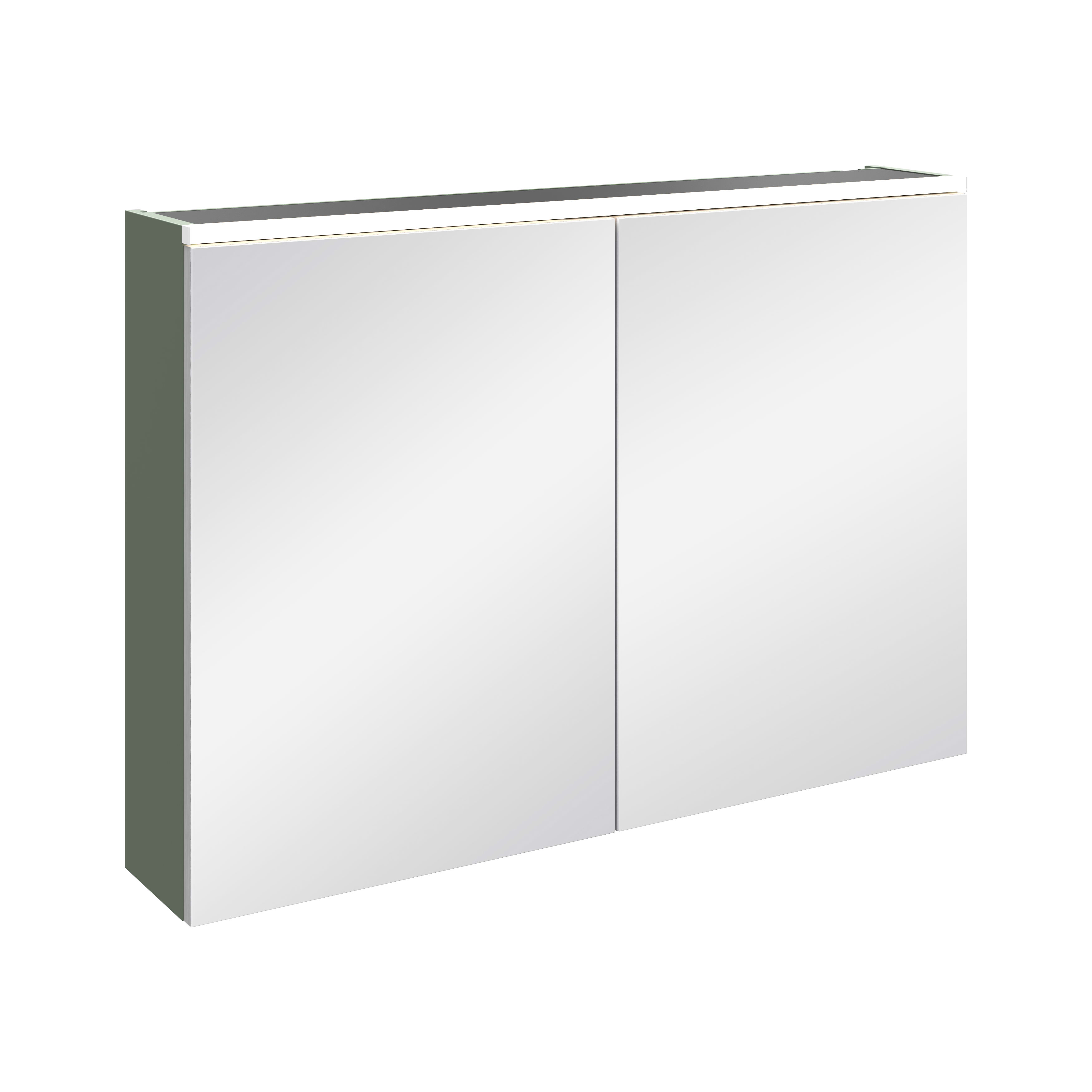Core Mirror Cabinet - Matt Green