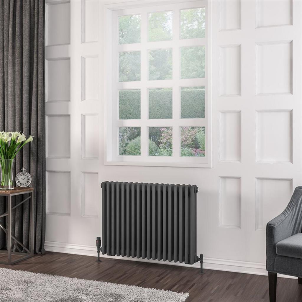 Rivassa 3 Column Rad. 600x833mm Matt Anthracite