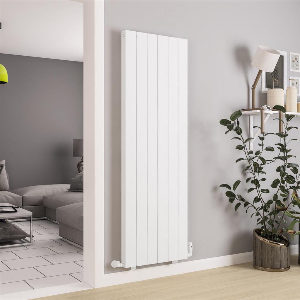 Queenswood 1800 x 582 Aluminium Radiator Matt White