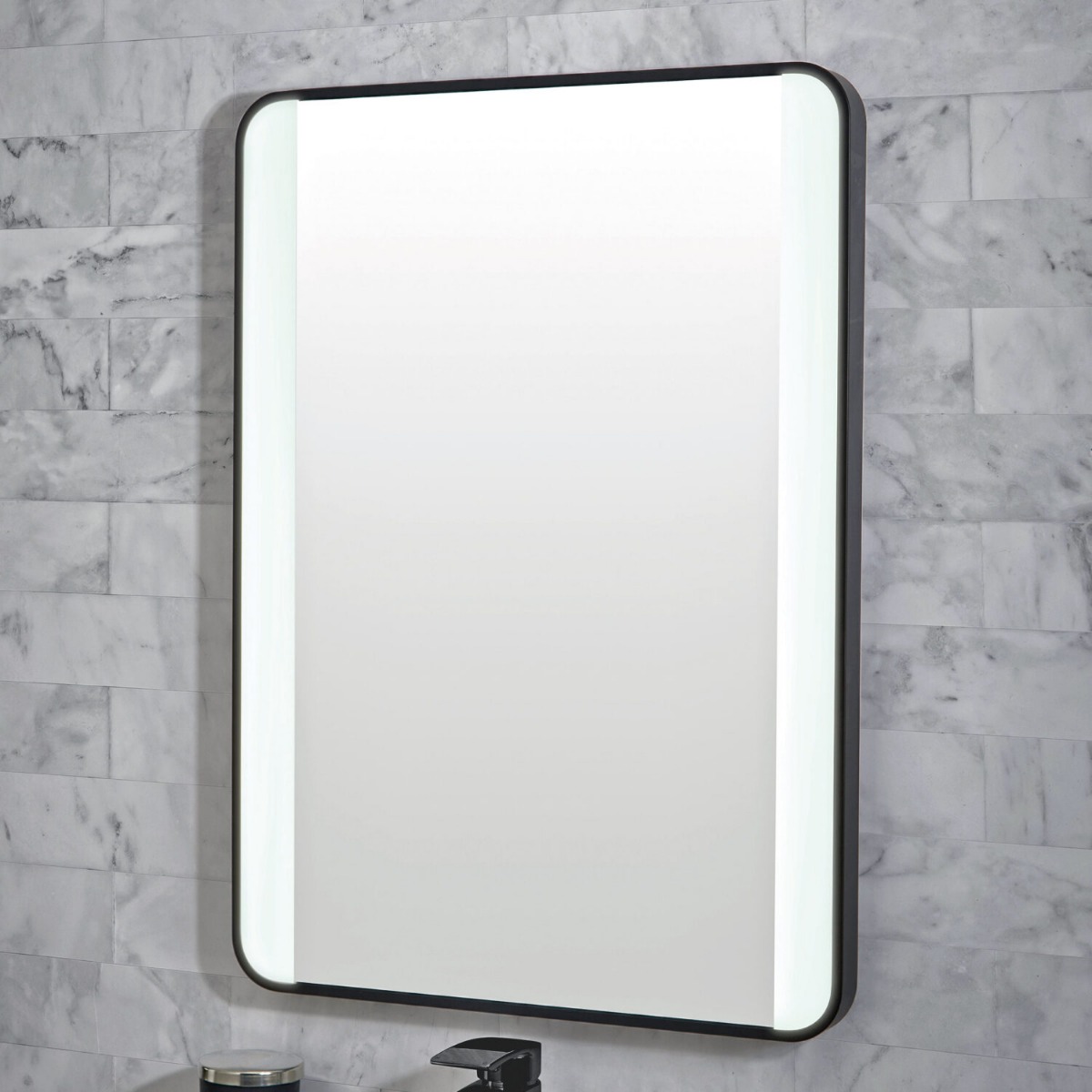 Mono Soft Square Mirror W/Demister and Colour Change 500X700mm