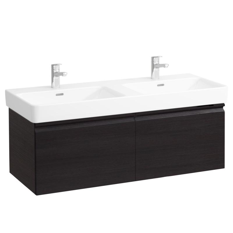 Vanity unit, 2 drawers, incl. drawer organiser, matches washbasin 814968 - WENGE