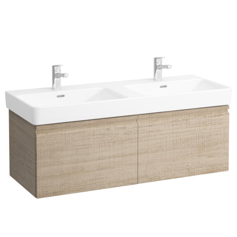 Vanity unit, 2 drawers, incl. drawer organiser, matches washbasin 814968 - BRIGHT OAK